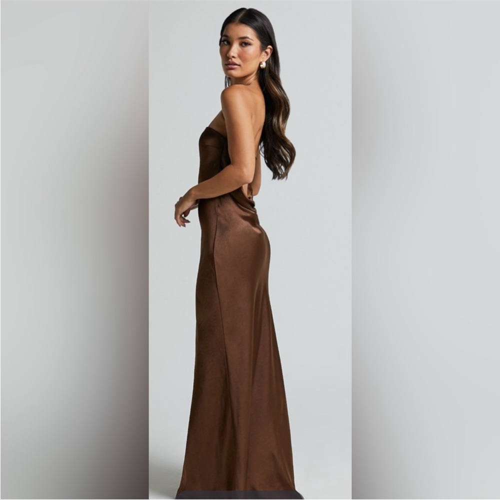 Showpo Elegant Chocolate Backless Dress